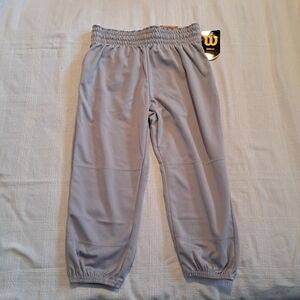 Wilson boys youth size Large gray below knee baseball pants, New